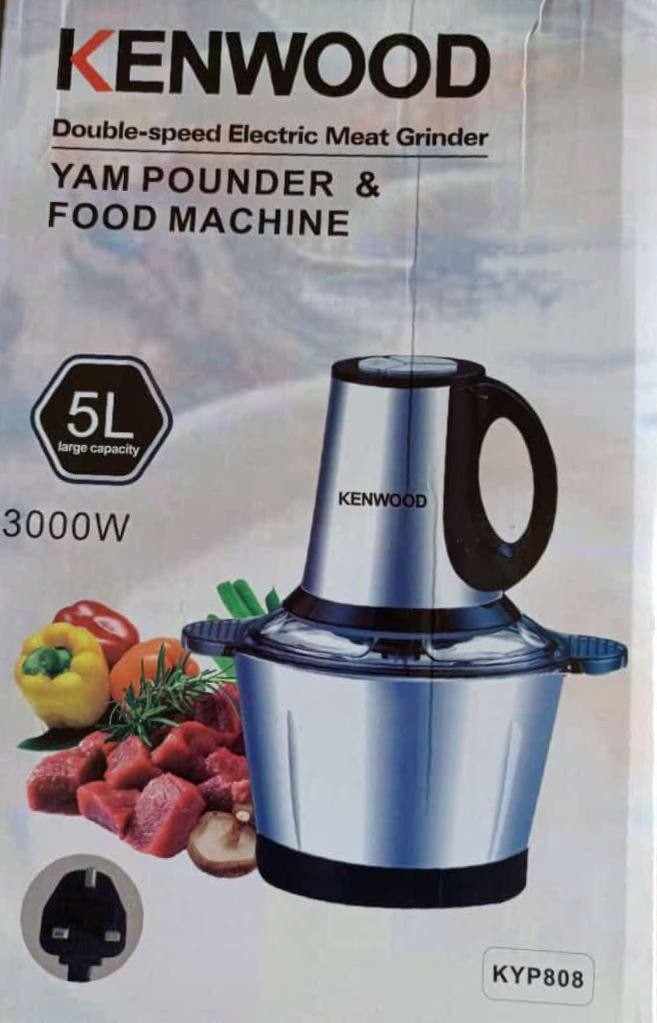 5L KENWOOD DOUBLE-SPEED ELECTRIC FULL COPPER MOTOR YAM POUNDER & FOOD PROCESSOR (3000WATT)