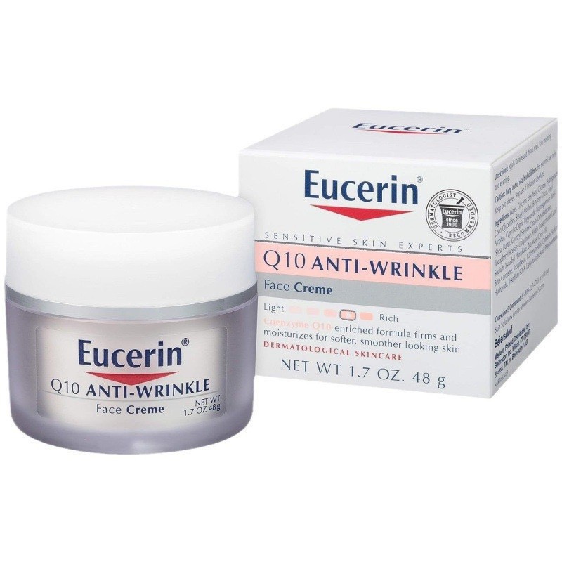 EUCERIN Q10 ANTI-WRINKLE FACE CREAM FOR DAY & NIGHT SKINCARE SOLUTION (48G)