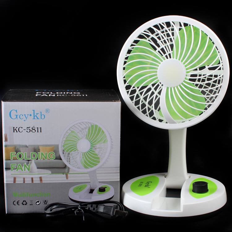 GCY-KB RECHARGEABLE FOLDING TABLE FAN WITH LED LIGHT