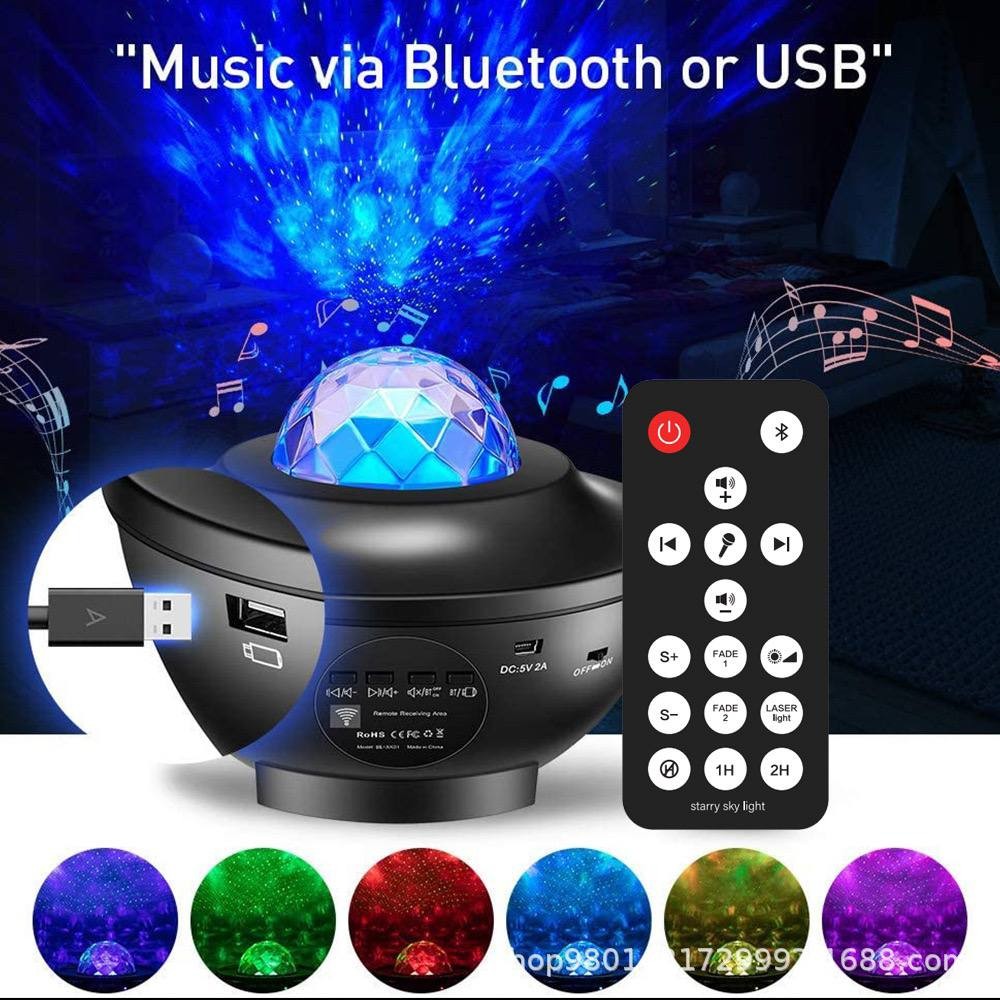 STARRY PROJECTION LIGHT WITH BLUETOOTH SPEAKER WITH REMOTE