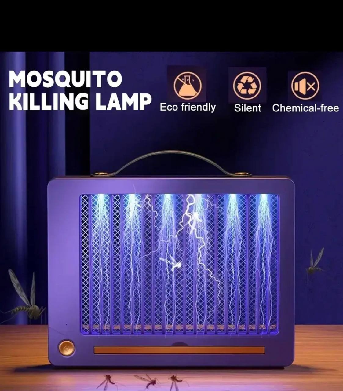INTELLIGENT TABLETOP/WALL MOUNTED STRONG ELECTRIC SHOCK MOSQUITO KILLING LAMP
