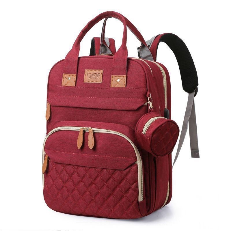 HIGH QUALITY BABY BED AND NURSING/MATERNITY BACKBAG WITH PURSE, NET & CABLE CHARGER CONNECTOR (NURSING BAG)