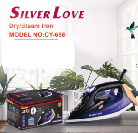 SILVER LOVE 2200W ADVANCED TECH CERAMIC SOLEPLATE STEAM IRON (CY-658) – QUALITY GUARANTEED