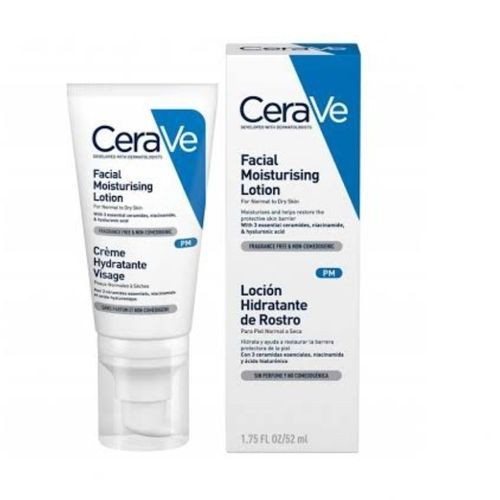 CERAVE (PM) FRAGRANCE FREE & NON COMEDOGENIC FACIAL MOISTURIZING LOTION 52ML