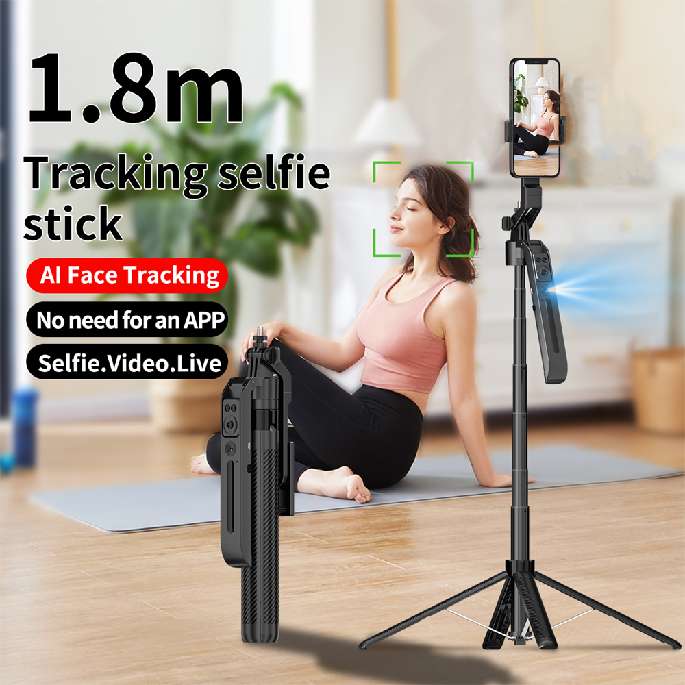 C12 INTELLIGENT AI FOLLOW-UP ANTI-SHAKE PAN TILT TRIPOD WITH BLUETOOTH REMOTE