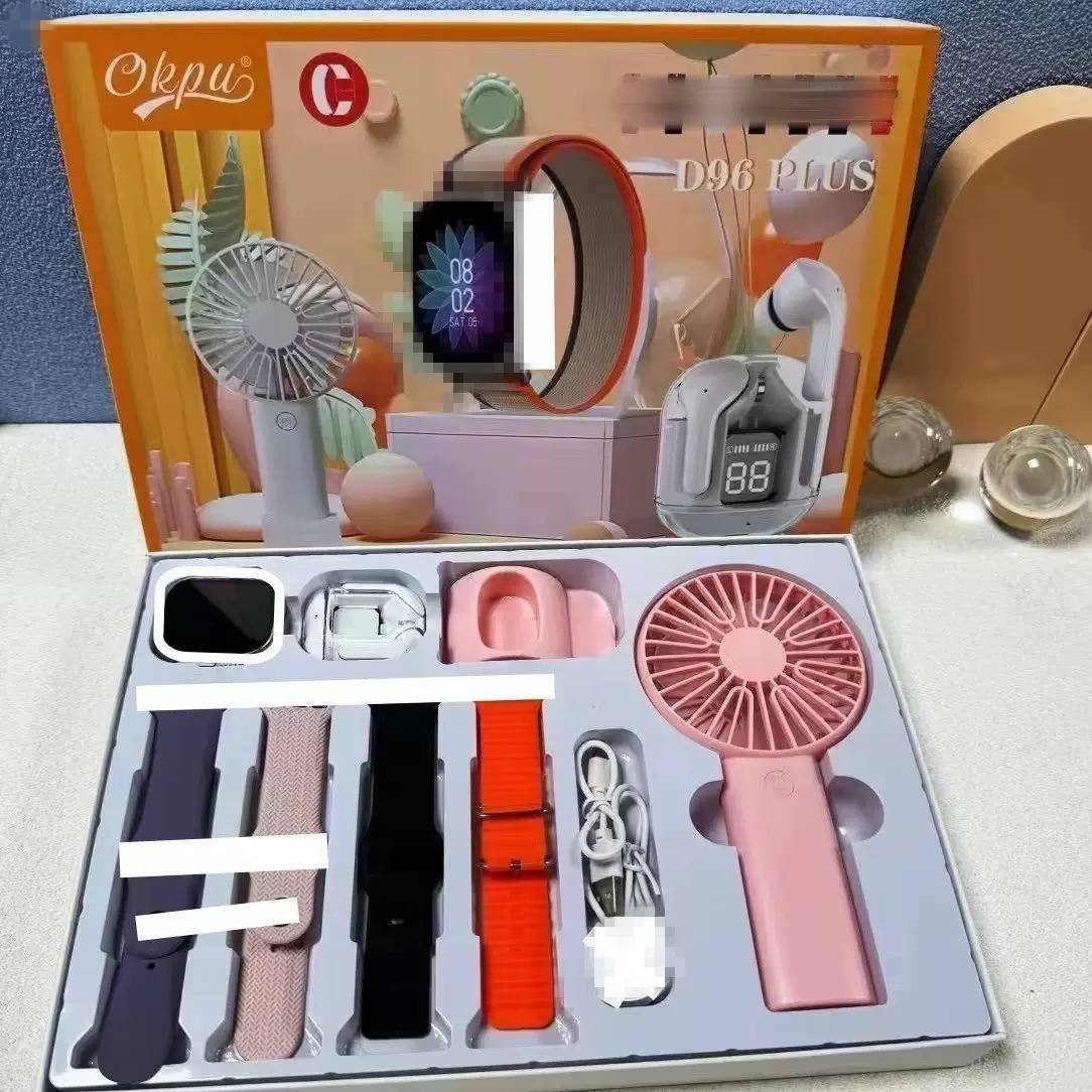 D96 PLUS™ 7 IN 1 SMARTWATCH + EARBUD + FAN LIFESTYLE GIFT SET
